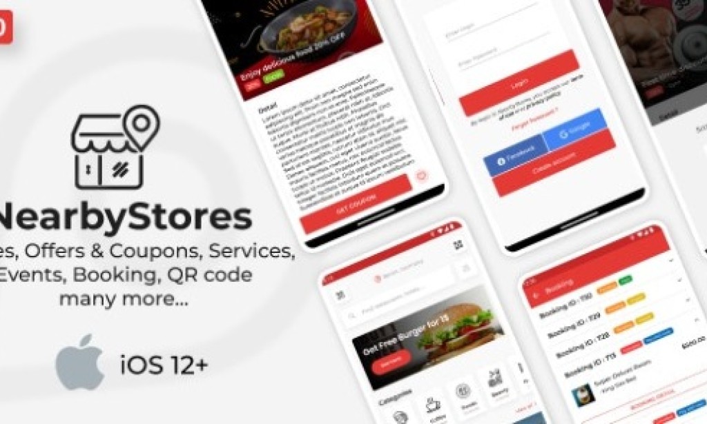Nearby Stores iOS v3.0.1 – Offers & Coupons, Events, Restaurant, Services & Booking App Source Code