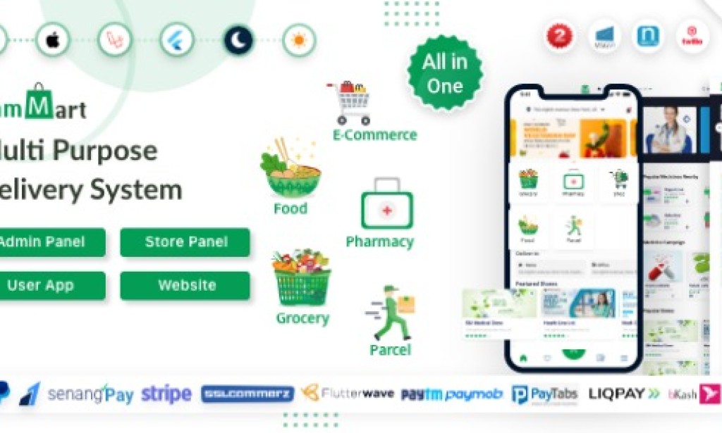 6amMart v2.0 Nulled – Multivendor Food, Grocery, eCommerce, Parcel, Pharmacy Delivery App with Admin & Website Source