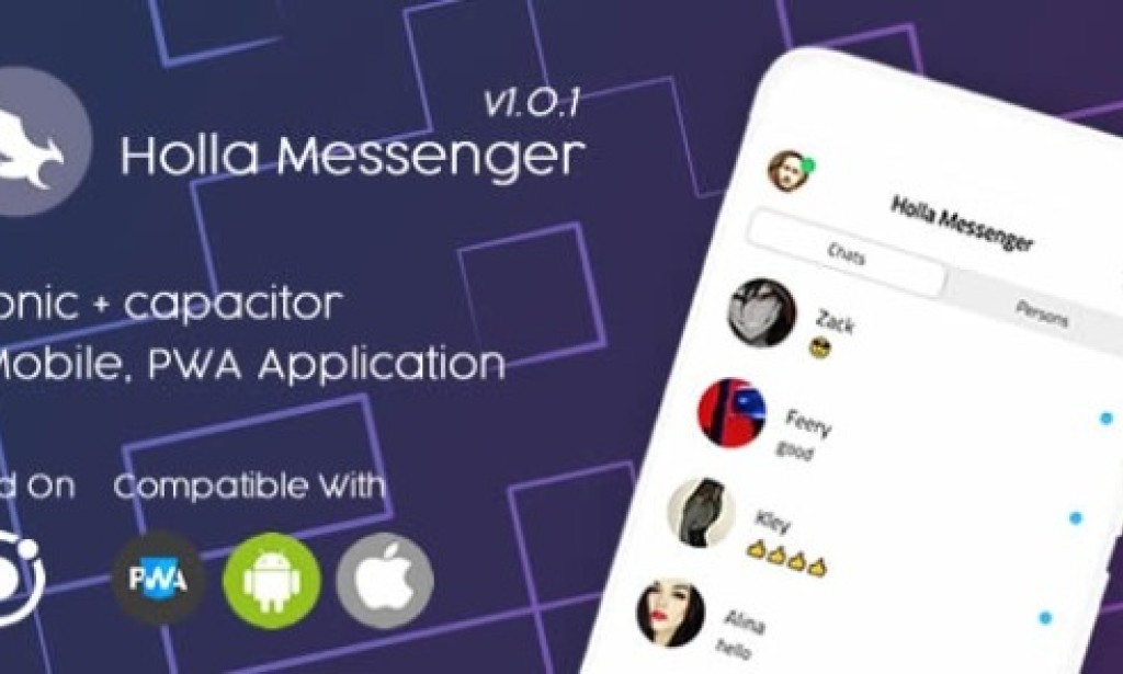 Holla Messenger v1.0.1 – Ionic 6 – PWA Mobile App Source Code