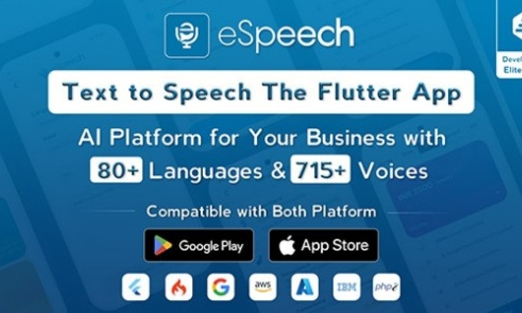 eSpeech v1.2.2 – Text to Speech Flutter Full App Source Code