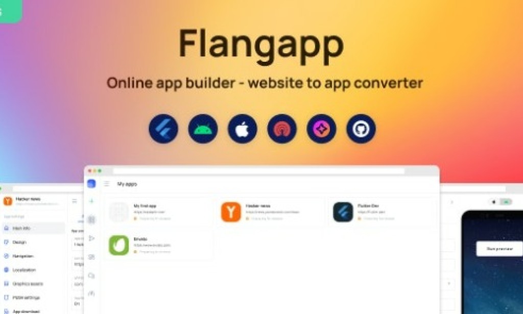 Flangapp v1.5 – SAAS Online App Builder from Website PHP Script