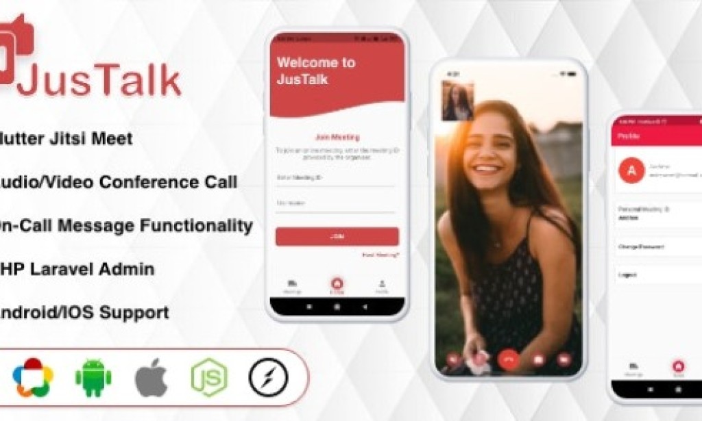 JusTalk v1.2.1 – Mobile+Web Video Conference for Live Class, Meeting, Webinar, Online Training App Source