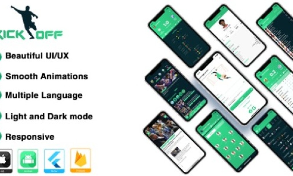 Kick-Off v1.0 – Multiple Languages ( LiveScore, Events, Statistics,… ) API Flutter Application Source Code