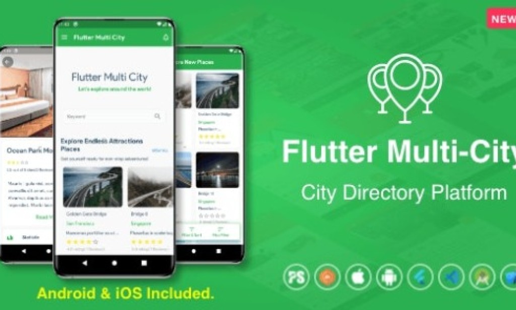 Flutter Multi City v1.6 (Directory, City Tour Guide, Business Directory, Travel Guide) App Source Code
