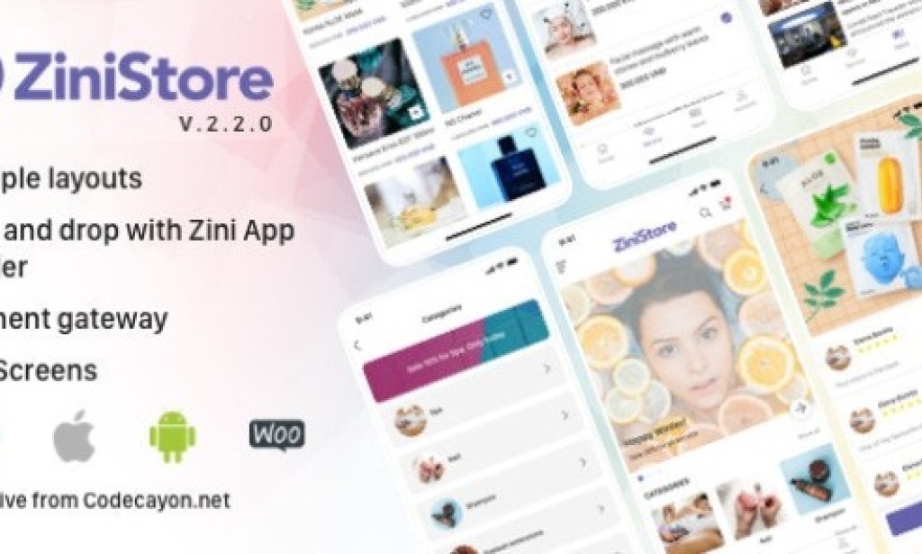 ZiniStore v2.2.0 – Full React Native Service App for WooCommerce Source Code