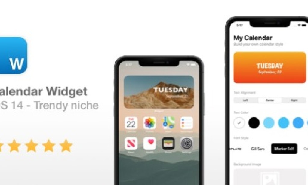 Calendar Widget v1.0 – NEW iOS 14 Widget App Source Code