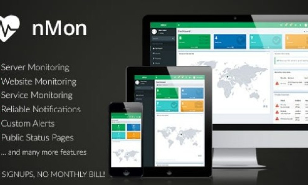 nMon v1.12 – Website, Service & Server Monitoring PHP Script