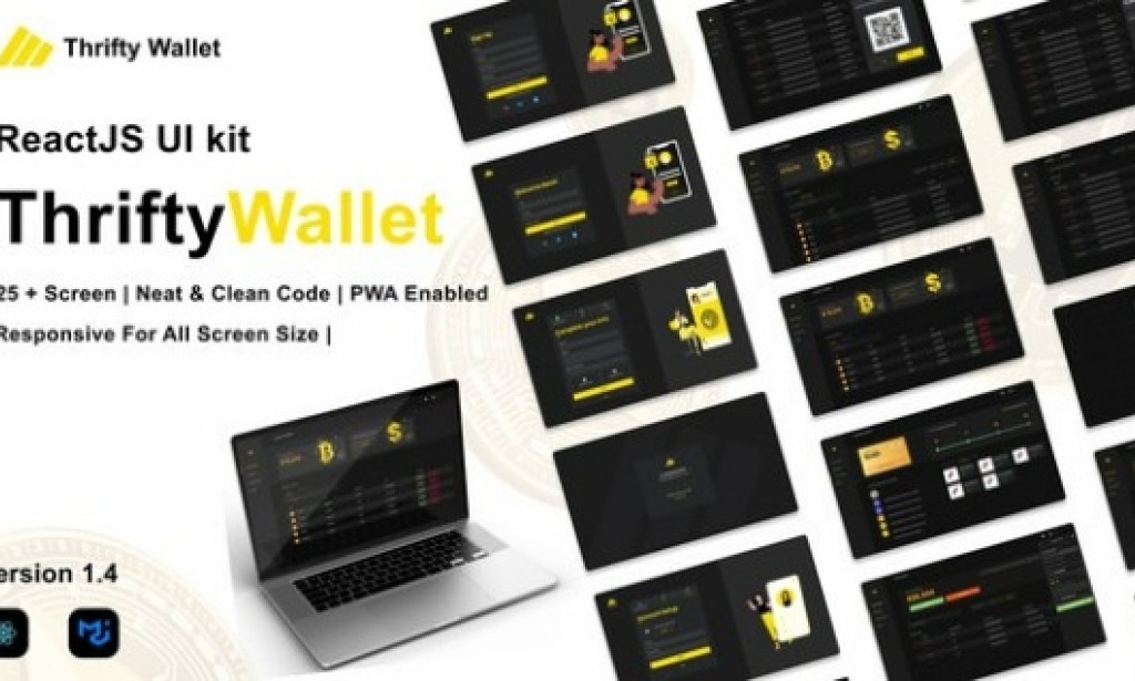Thriftywallet v1.4 – ReactJS UI Kit for Crypto Wallet ( Cryptocurrency), Reward Points, and FIAT Currency Script