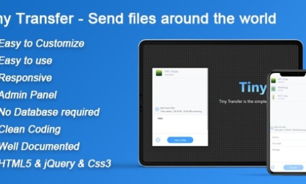 TinyTransfer v1.1.6 – Send Files Around the World PHP Script