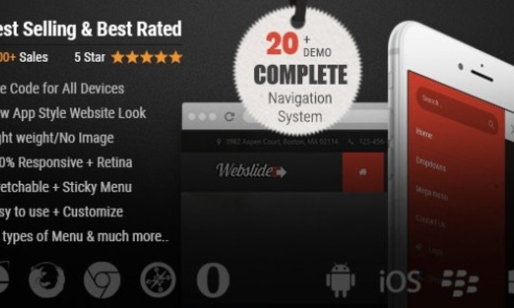 Web Slide v5.5 – Responsive Mega Menu for Bootstrap 3+ Script
