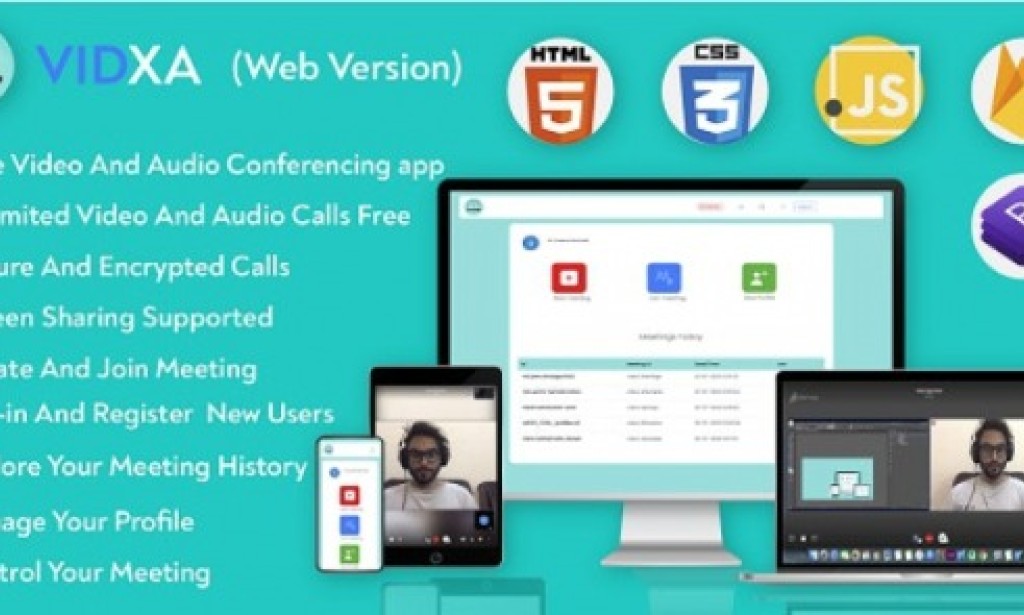 Vidxa (WEB) v1.5 – Free Video Conferencing for Live Class, Meeting, Webinar, Online Training Software