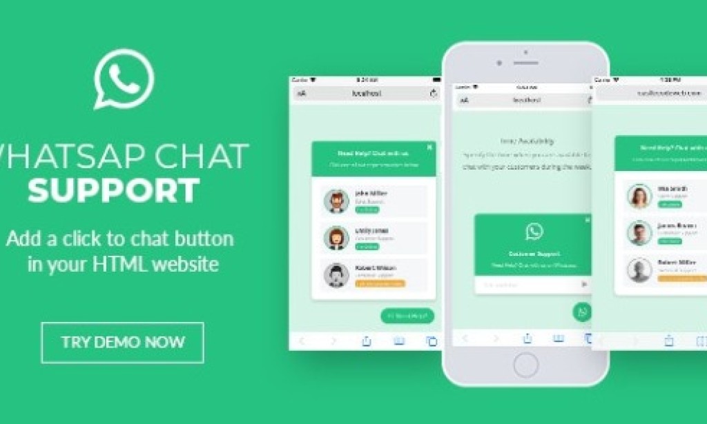WhatsApp Chat Support v1.1 – jQuery Plugin Free