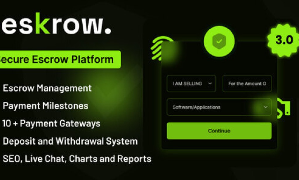 Eskrow v3.0 – Secure Escrow Platform PHP Script