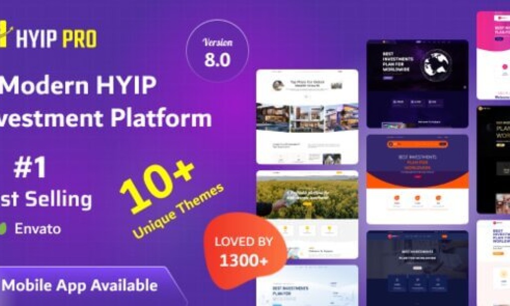 HYIP PRO v8.0 Nulled – A Modern HYIP Investment Platform Script