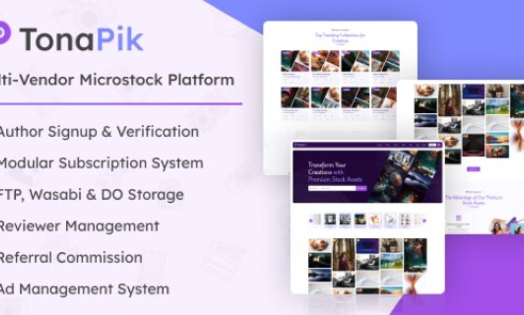 TonaPik v1.0 – Multi Vendor Microstock Platform Script