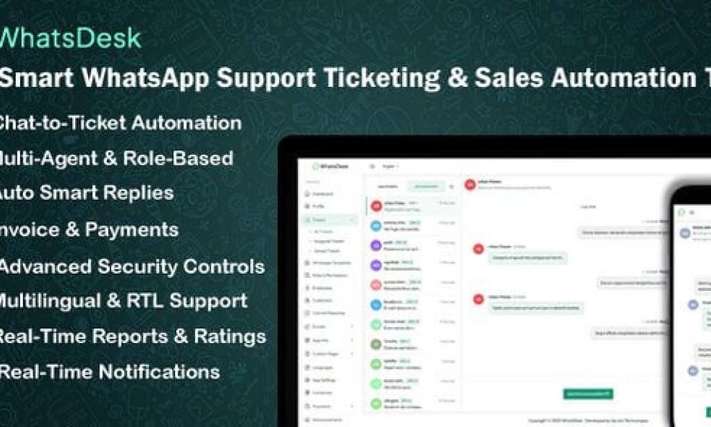 WhatsDesk v1.0 – Smart WhatsApp Support Ticketing & Sales Automation Tool Script