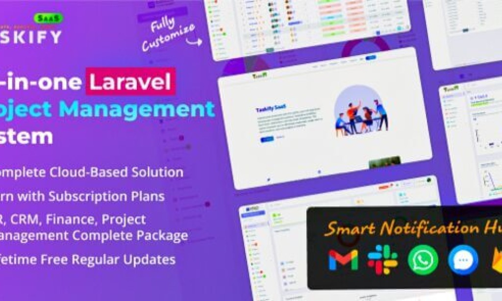 Taskify SaaS v2.0.0 – Project Management System in Laravel Script