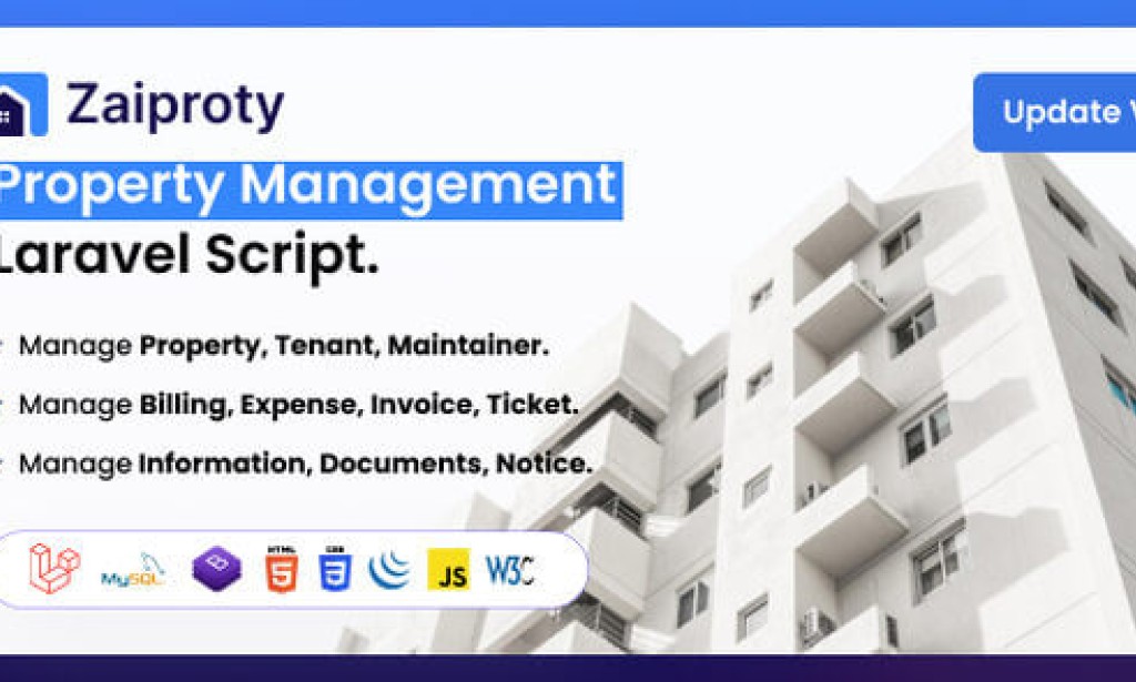 Zaiproty v4.6 Nulled – Property Management Laravel Script