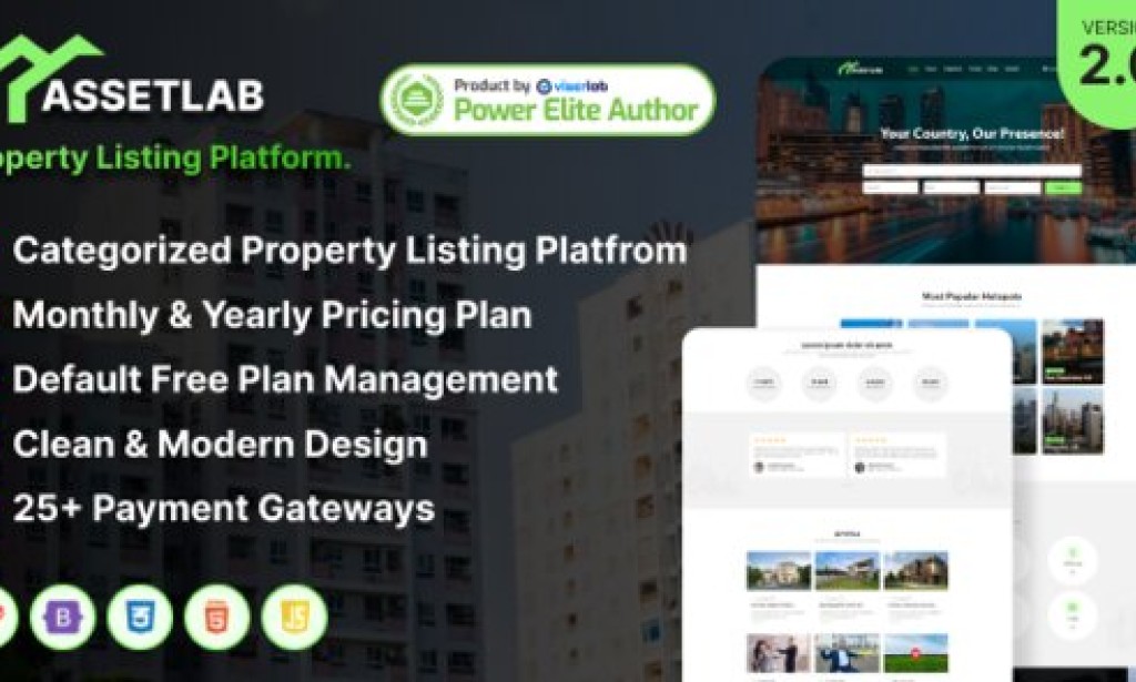 AssetLab v2.0 Nulled – Property Listing Platform | Property Buy Sell | Property Rent Script