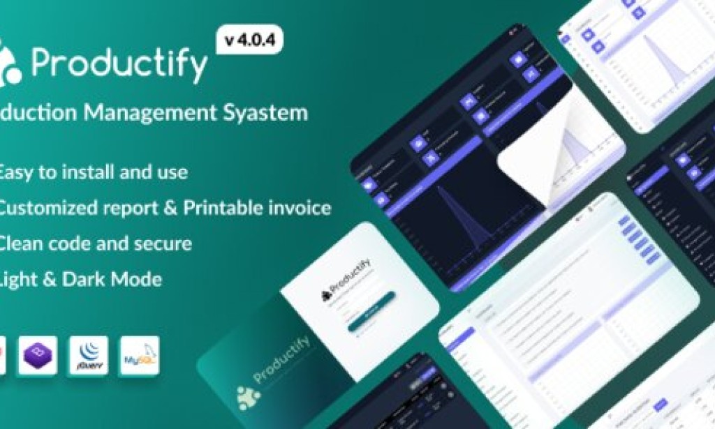 Productify v4.0.4 Nulled – Production Management System PHP Script