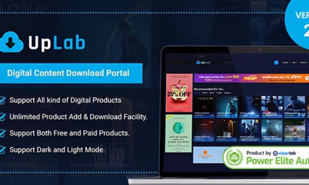 UpLab v2.0 Nulled – Digital Content Download Portal PHP Script