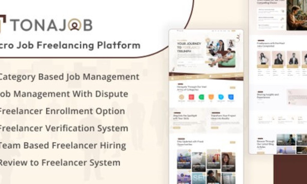 TonaJob v1.0 – MicroJob Freelancing Platform PHP Script