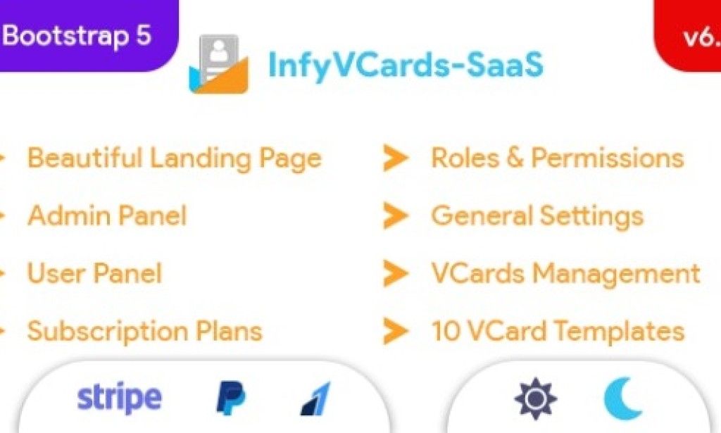 InfyVCards-SaaS v13.3.2 – Multi User Digital Business Card Builder SaaS – VCards PHP Script