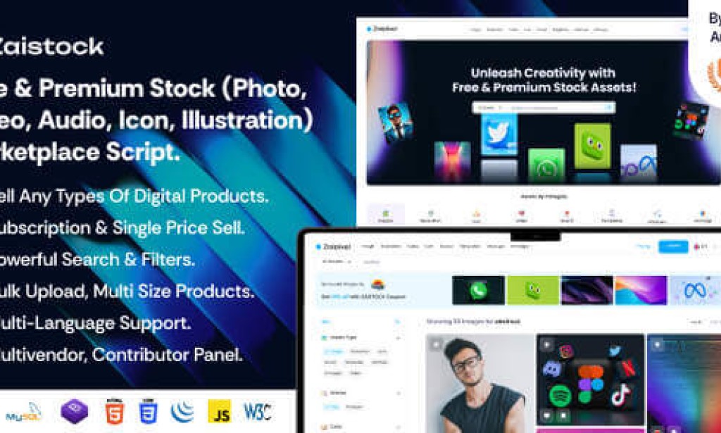 Zaistock v2.2 – Free & Premium Stock Photo, Video, Audio, Icon Illustration Script