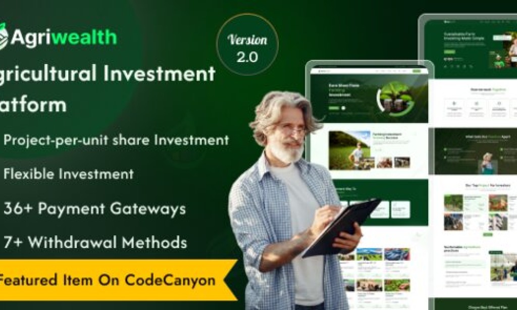 AgriWealth v2.1 Nulled – Agricultural HYIP Investment and Ecommerce Solution PHP Script