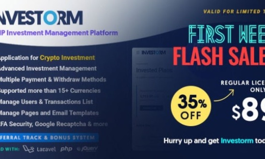 Investorm v1.5.2 Nulled – Advanced HYIP Investment Management Platform PHP Script