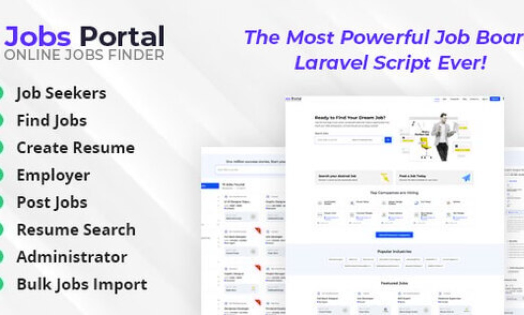 Jobs Portal v5.0 – Job Board Laravel Script