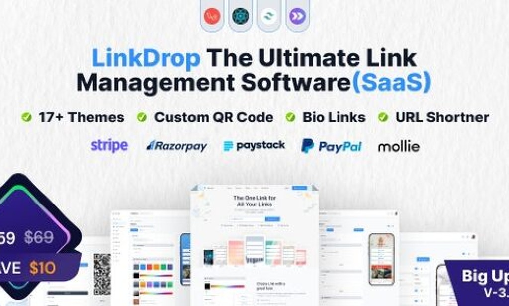 Linkdrop v4.0.0 Nulled – SaaS Link Management Tool PHP Script