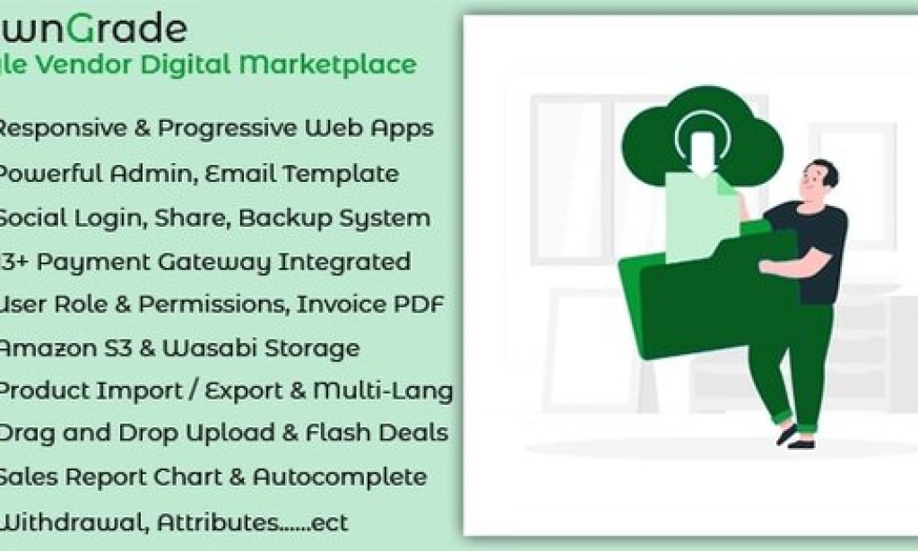 downGrade v6.5 Nulled – Single Vendor Digital Marketplace with Subscription PHP Script