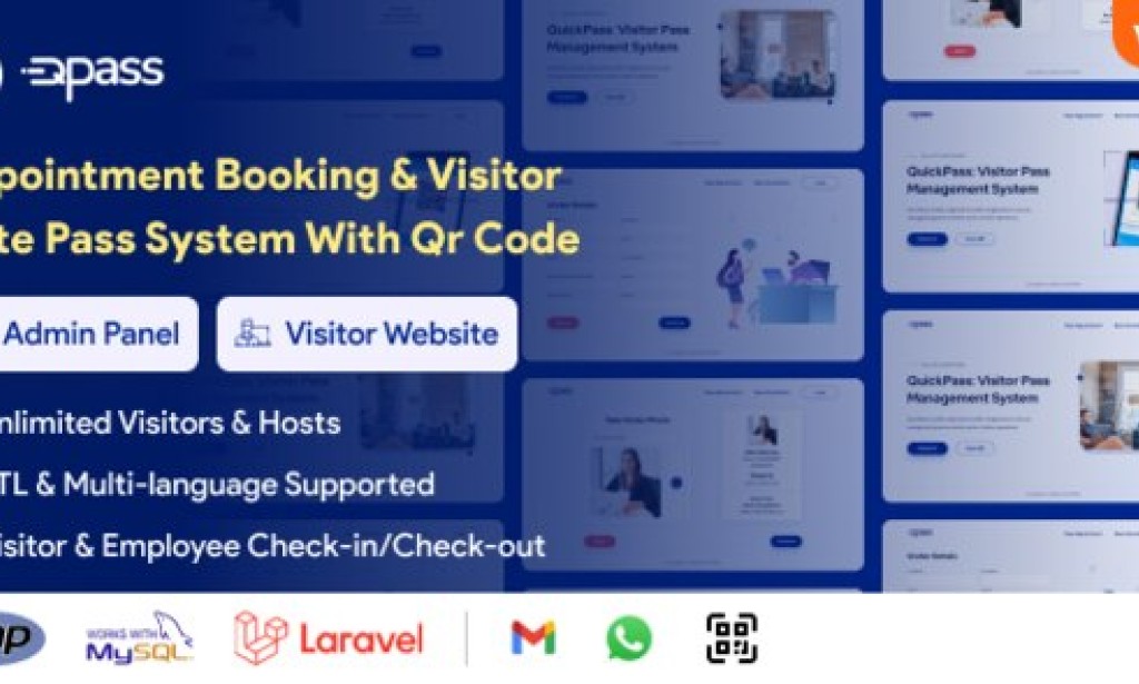 QuickPass v5.7 Nulled – Appointment Booking & Visitor Gate Pass System with QR Code Script
