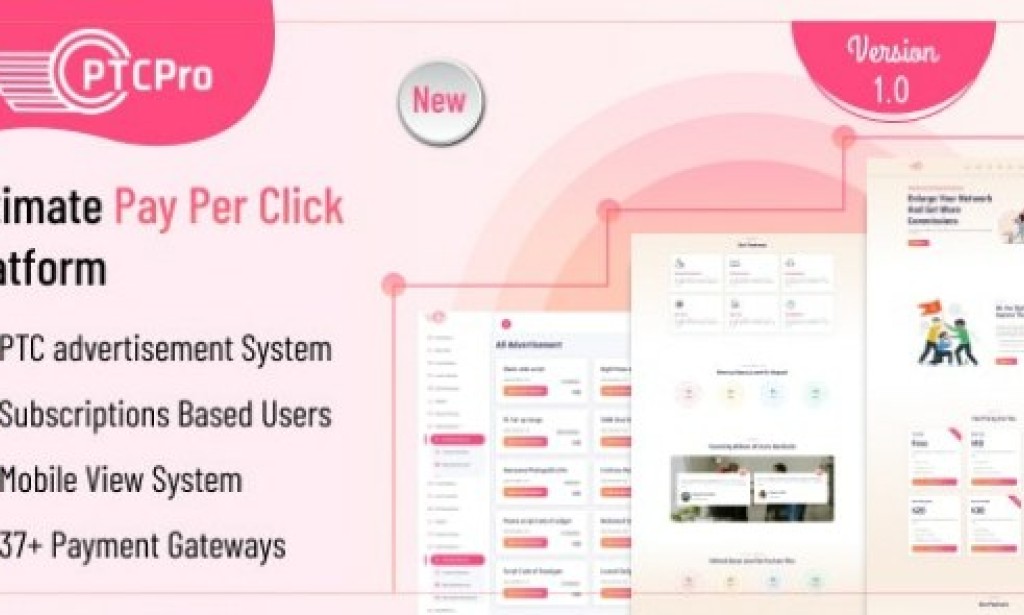 PTC Pro v2.0 Nulled – A Complete Pay Per Click Platform Script