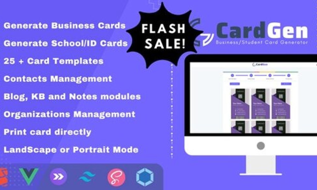 CardGen v3.6.4 Nulled – Business or ID Card Generator Script