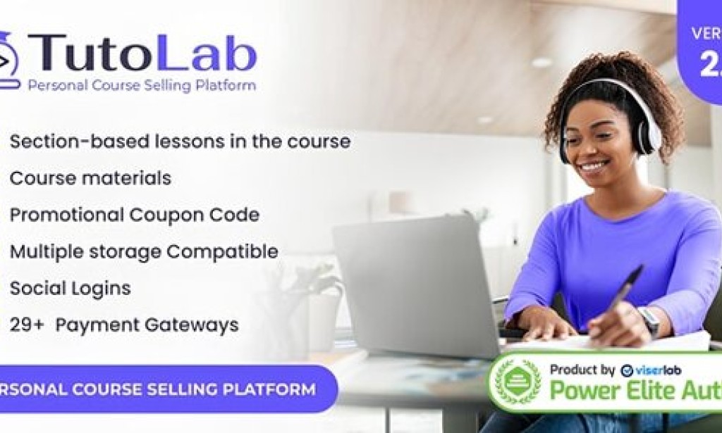 TutoLab v2.0 Nulled – Personal Course Selling Platform PHP Script