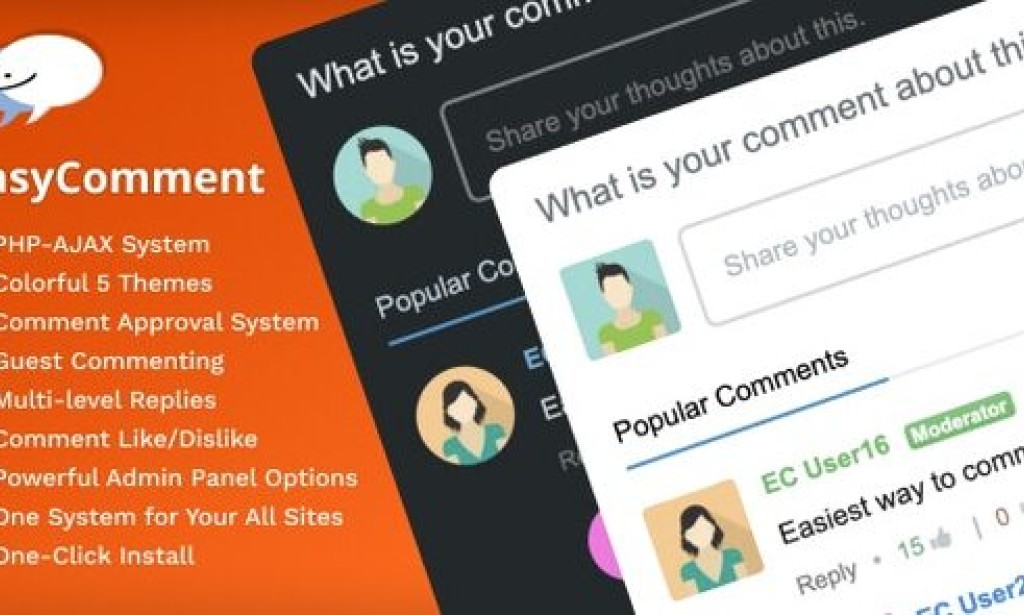 easyComment v3.0.0 – PHP Comment Script for Website