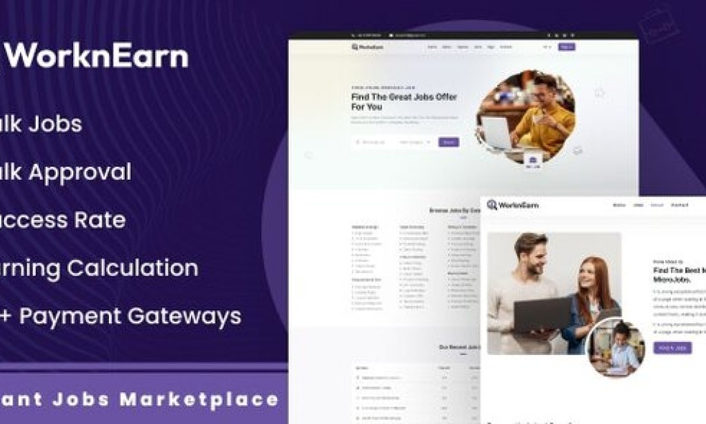 WorknEarn v1.0.0 – Instant Jobs Marketplace PHP Script