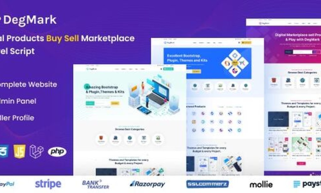 DegMark v1.2.0 – Digital Products Buy Sell Marketplace Laravel Script