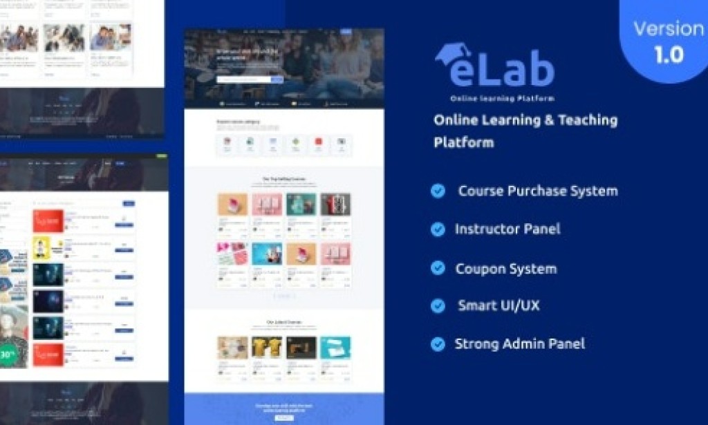 eLab v1.0 – Online Learning and Teaching Platform PHP Script