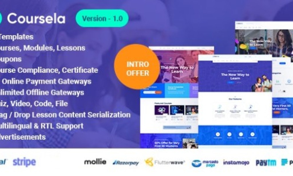 Coursela v1.0 Nulled – Personal Course Selling Website PHP Script