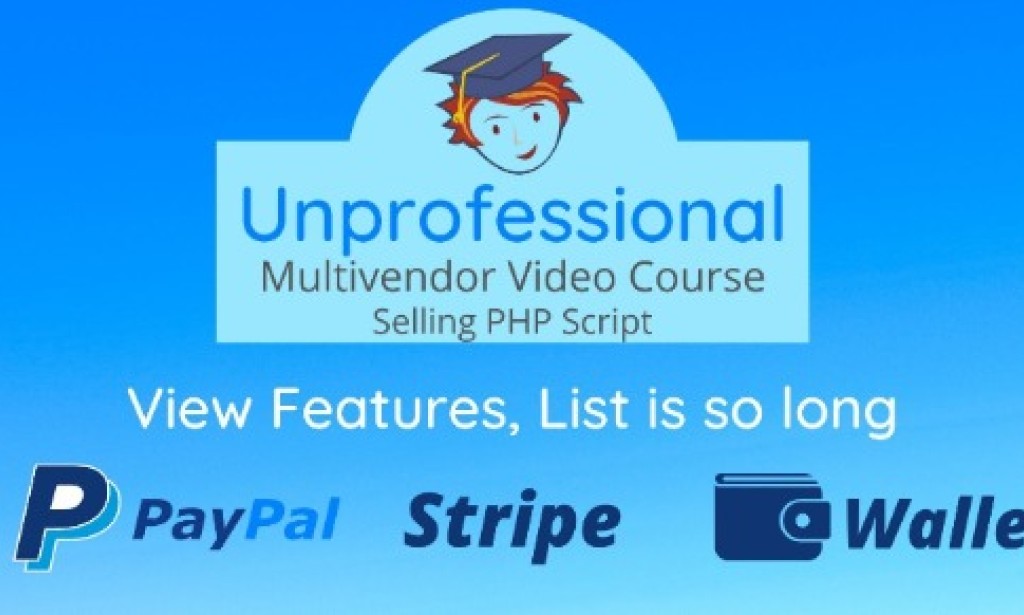 Unprofessional v1.0 – Multivendor Video Course Script Free