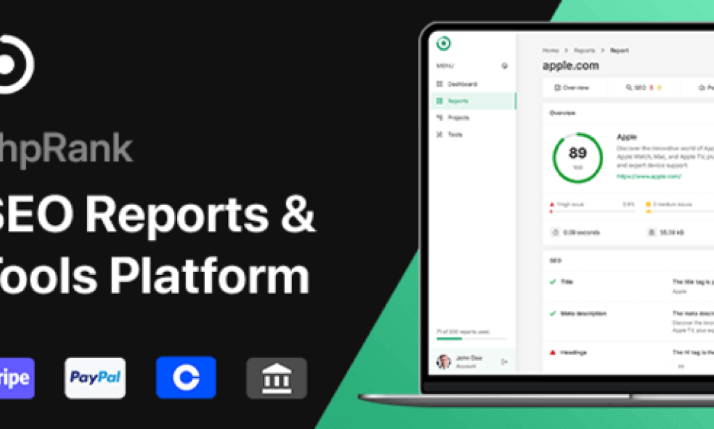 phpRank v17.0 Nulled – SEO Reports & Tools Platform (SaaS) Script