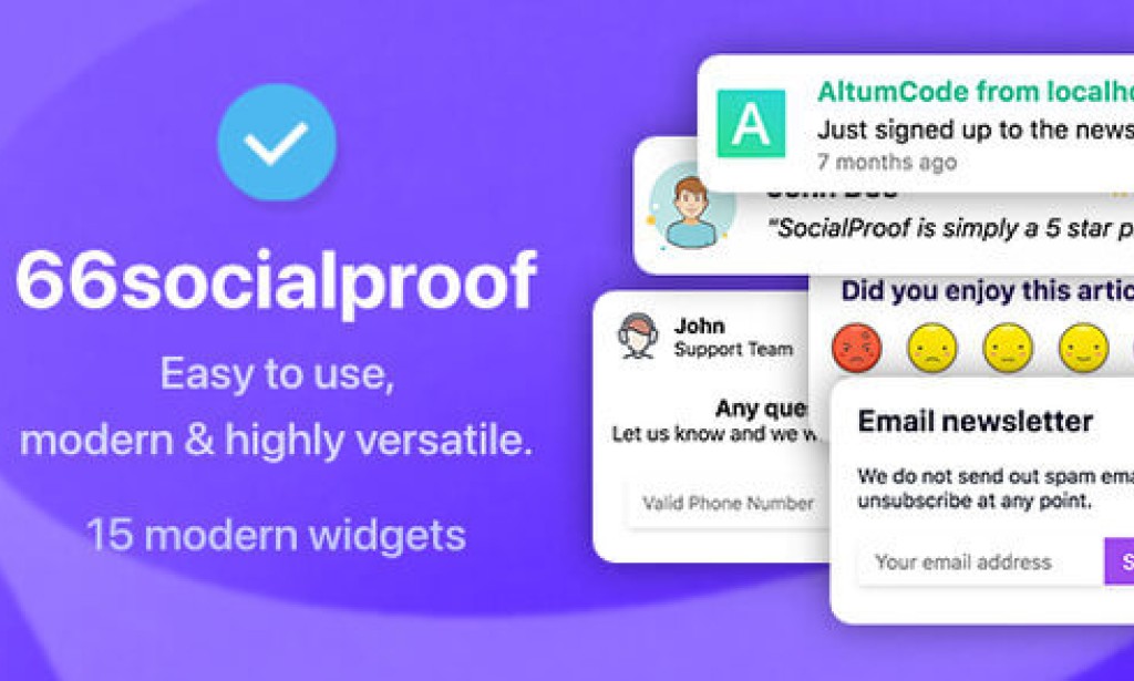 66socialproof v47.0.0 Nulled – Social Proof & FOMO Widgets Notifications (SAAS)