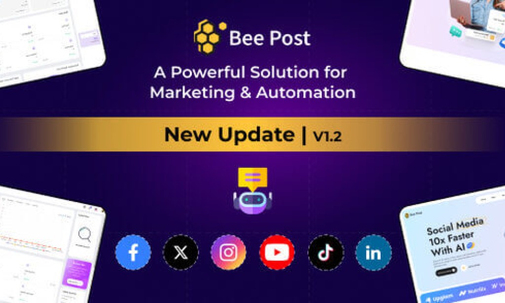 BeePost v2.2 Nulled – AI Social Media Management & Content Creation SaaS with Subscription System Script