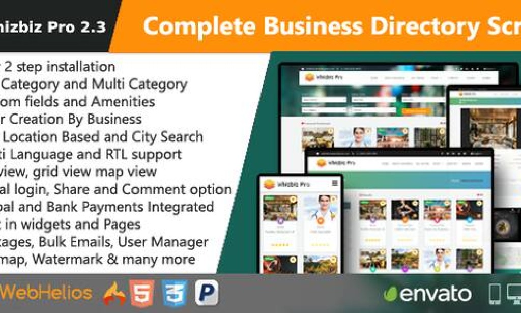 Whizbiz Pro v2.3 Nulled – Simple Business Listing Directory Map Script