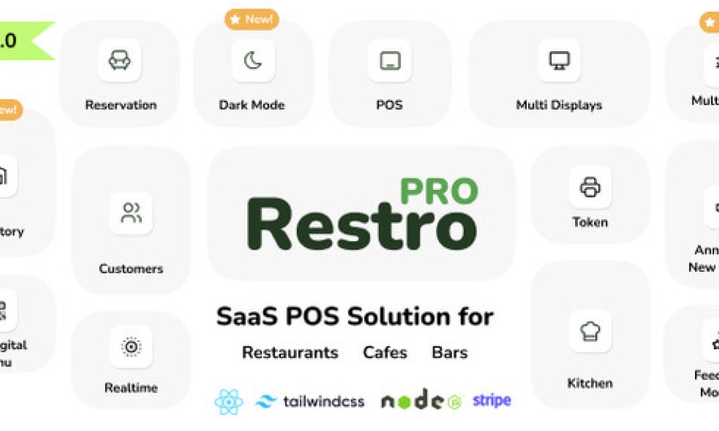 RestroPRO SaaS v1.8.0 – POS Software for Restaurant, Cafe, Food Truck Script