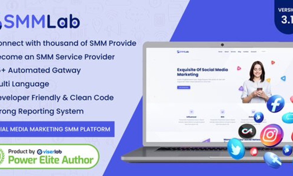 SMMLab v3.3 Nulled – Social Media Marketing SMM Platform PHP Script