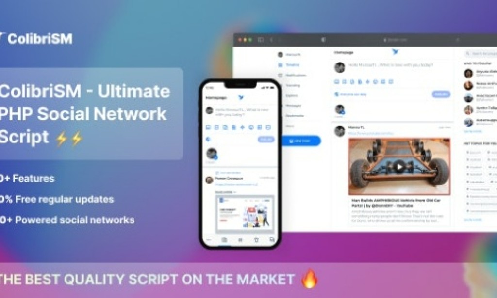 ColibriSM (02 Jul 2025) Nulled – The Ultimate Social Network PHP Script
